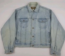 Vintage Gap Denim Blue Jean Jacket Trucker Light Wash USA 90s Y2k Vtg Worn Faded