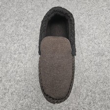 Isotoner Mens Slippers Gel Memory Foam Indoor Outdoor Moccasin Black MD 8-9