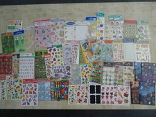 Mixed Sticker Lot (150+) Various Themes Companies Complete & Partial Sheets