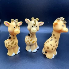 ( Lot Of 3 ) Fisher Price Little People Animals Giraffe - All Different