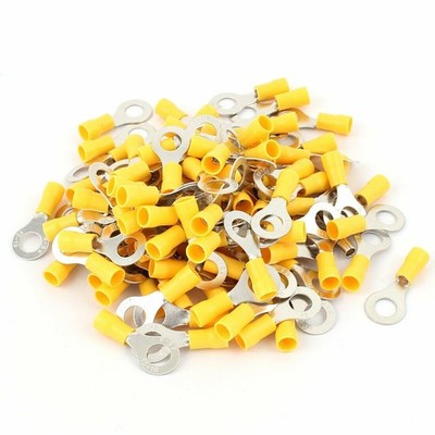 104pcs Cable Connector Pre-Insulated Ring Terminal RV5.5-8 for AWG 12-10 Wire  #