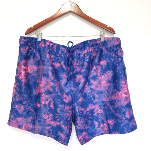 NEW! Burnside Men's SIZE 2XL Board Shorts Swim Trunks Blue Pink Tie Dye Splatter - Picture 11 of 11