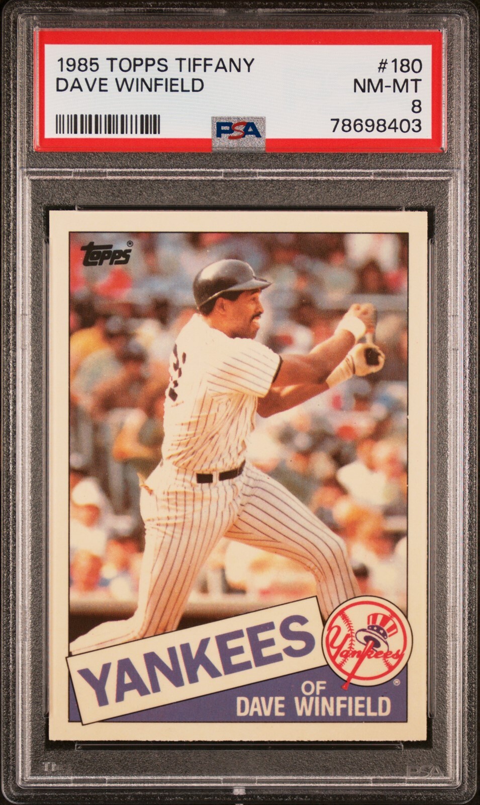 1985 Topps Tiffany #180 Dave Winfield - PSA 8