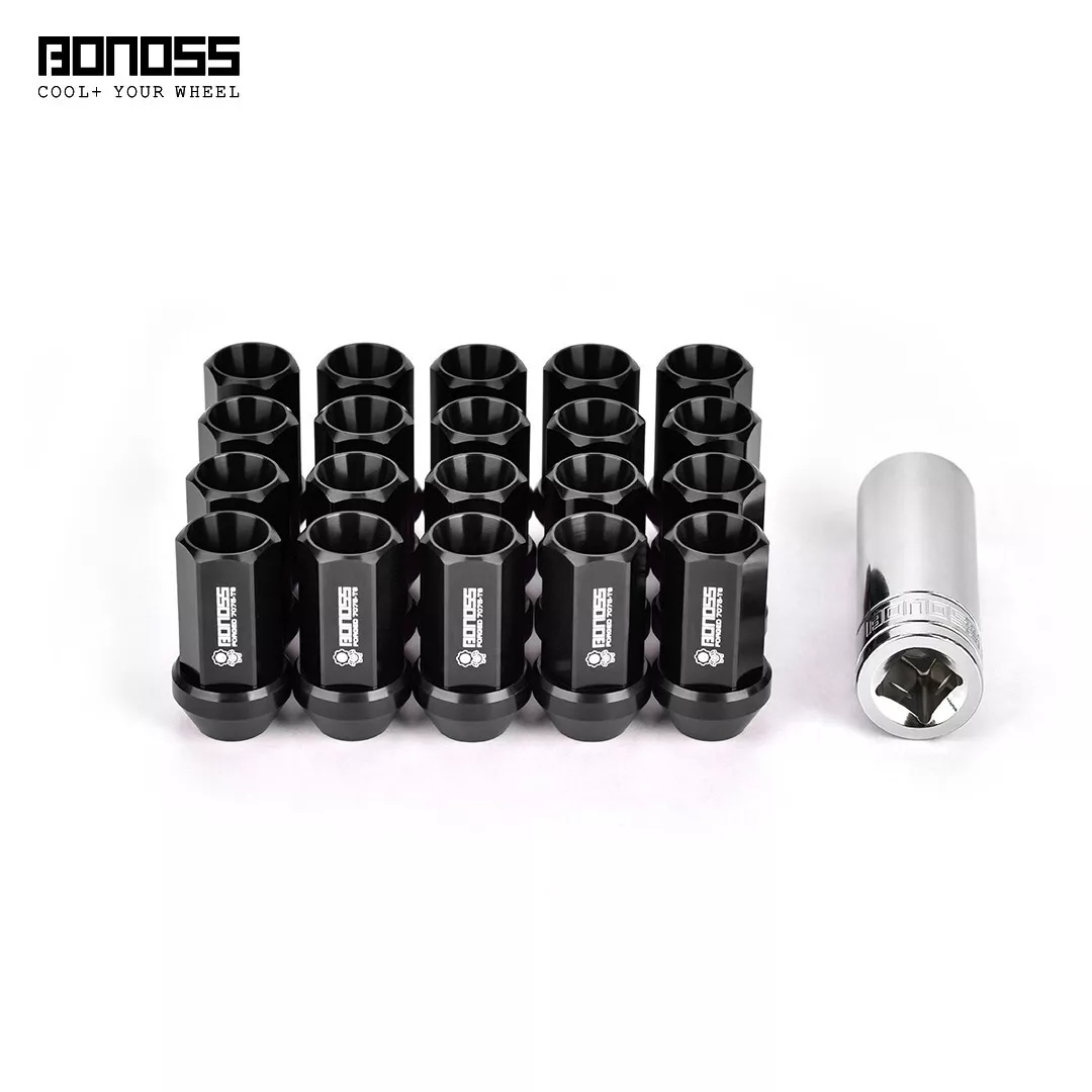 BONOSS 20pcs Black Aluminum 7075-T6 M 14x1.5 45mm Open End Tuner Wheel Lug  Nuts eBay