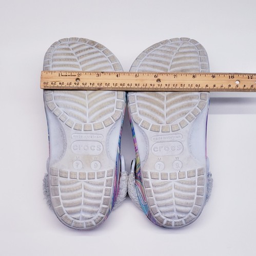 Crocs Clogs Unisex Baya Fuzzy Lined TieDye Pastell Swirl Spacecore Damen 9/Herren 7 - Bild 9 von 10