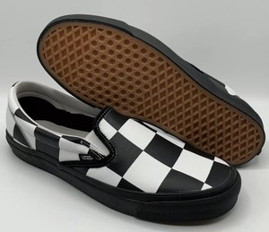 leather checkered vans