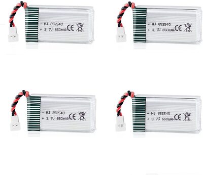 4er Set LiPo Akku 3.7V 650mAh 25C für Syma X5 X5C X5SC RC-Drohnen