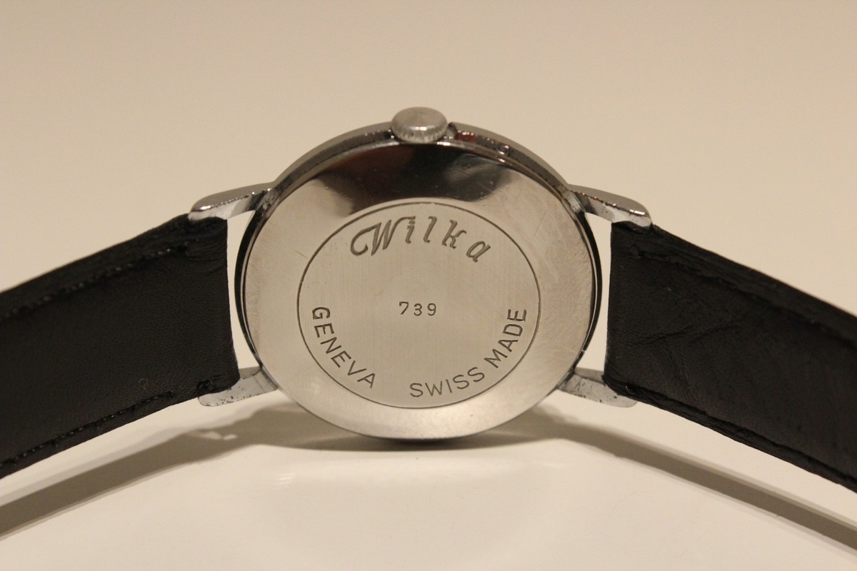 VINTAGE RARE CLASSIC ELEGANT CHROME SWISS MEN'S MECHANICAL WATCH
