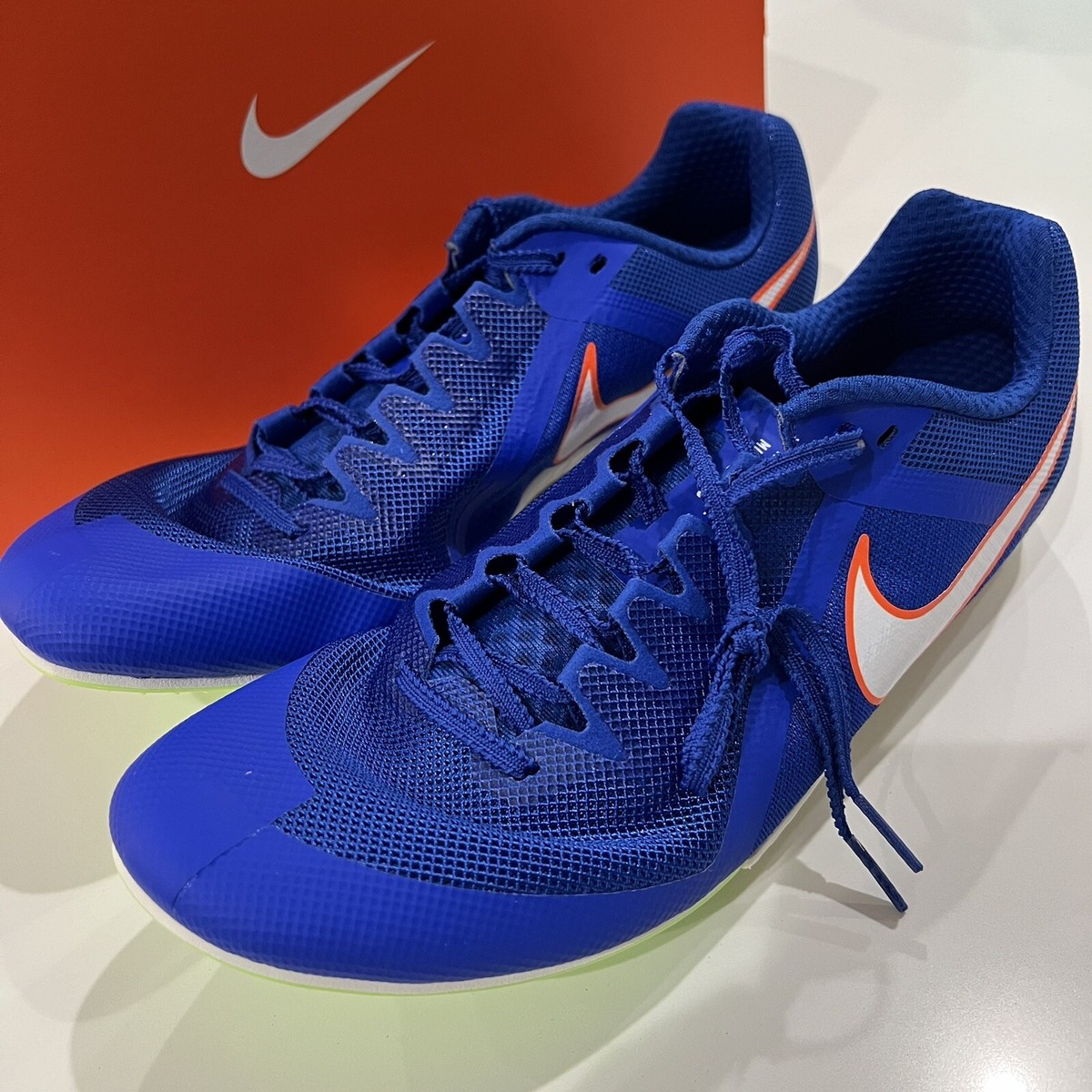 Nike Zoom Rival‎ DC8749-401 Track Field Racing Spikes Shoes Blue Men\'s Sz 10.5 Nike Zoom Rival Track Field Shoes DC8749-401 Blue White  main image 3