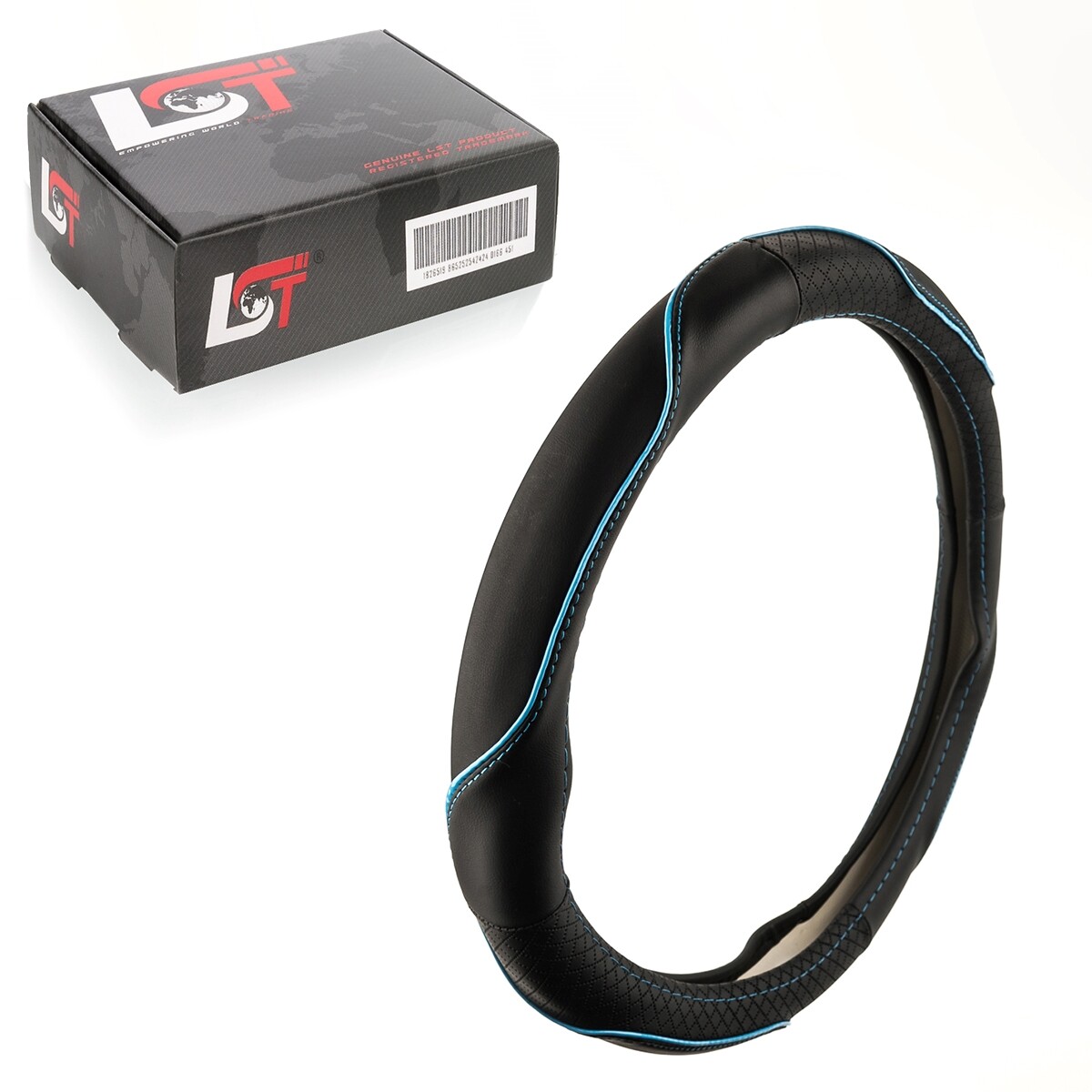 Steering Wheel Cover Ø 38X9Cm Black Blue For AUDI TT 8J 8N FV