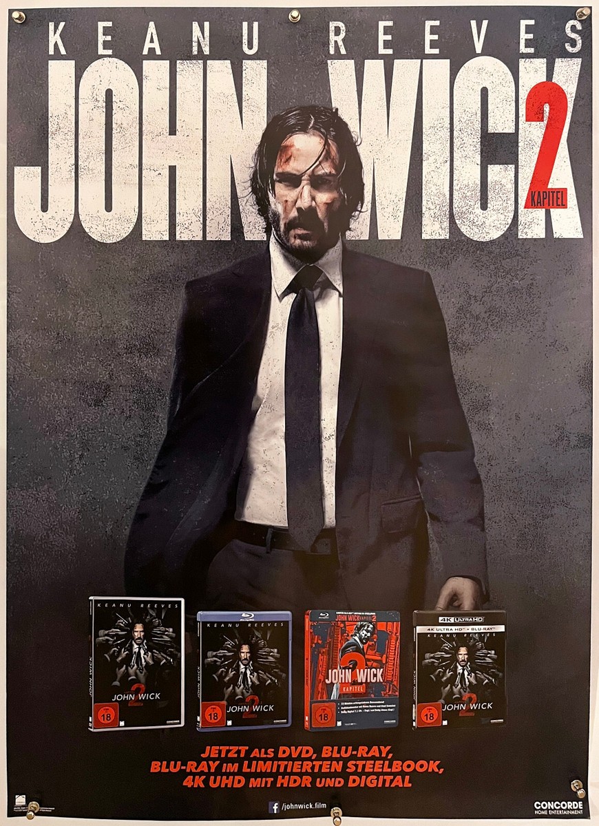 JOHN WICK: CHAPTER 2 original 1 sheet movie poster rolled 2017