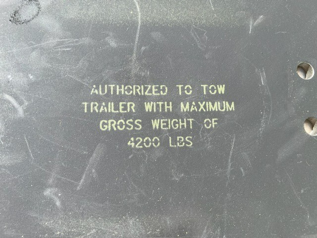 M998 M1165 M1123 M1152 AIR LIFT REAR BUMPER REINFORCEMENT PLATE PINTLE ...