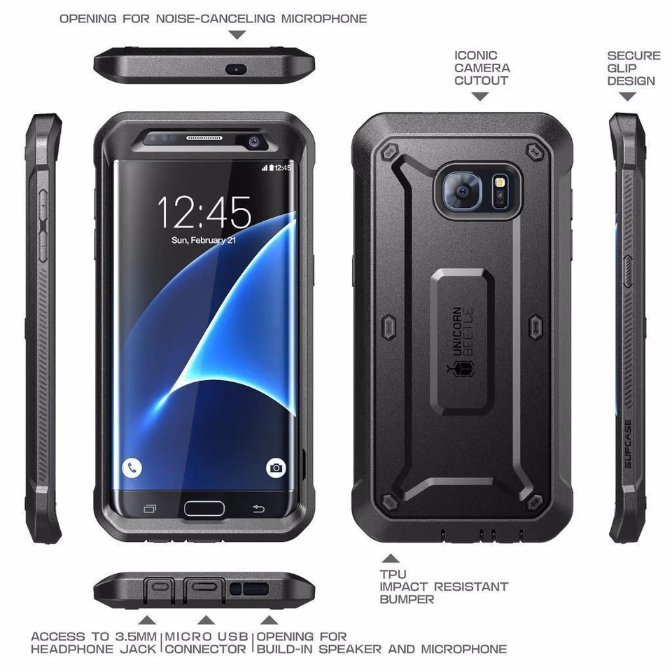 For Samsung Galaxy S7 Edge, Genuine SUPCASE Full-Body Case Holster Cover NO SP - Image 4 of 4