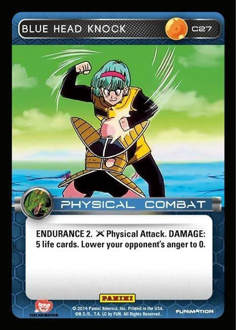 DBZ Dragon Ball Z TCG Card Panini Premiere C27 Blue Head Knock | eBay