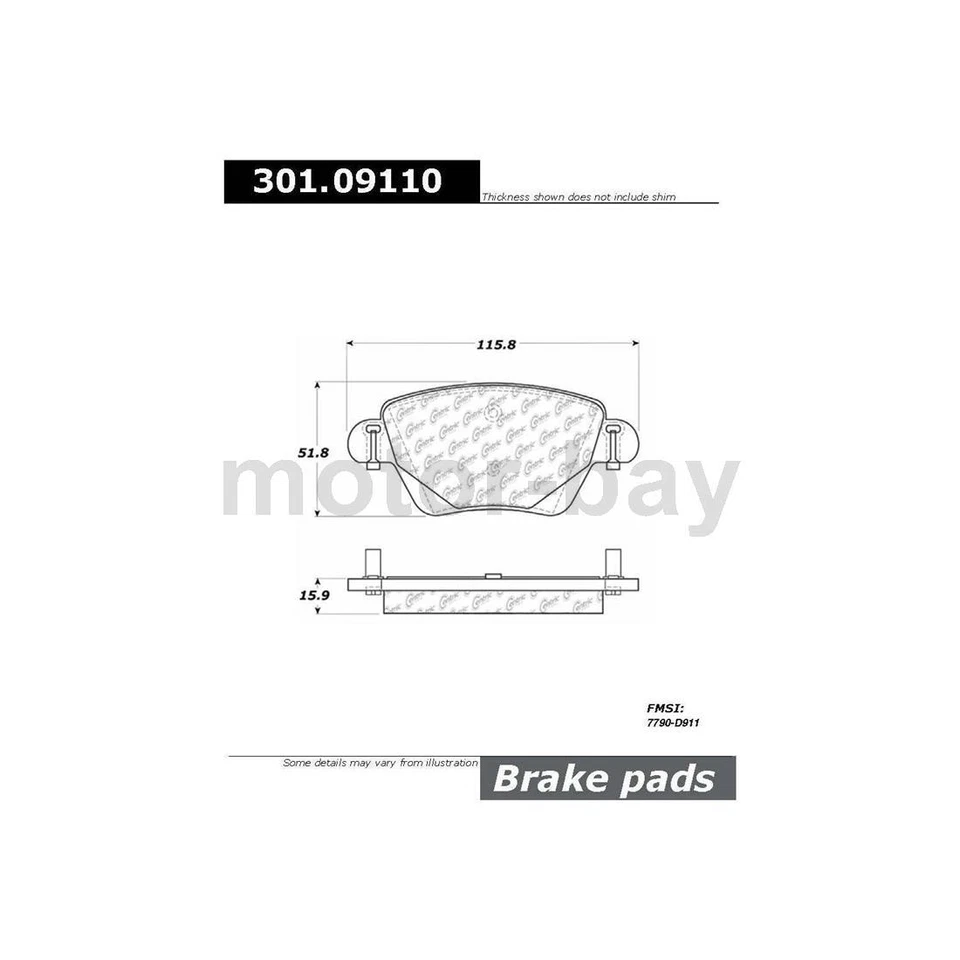Pastillas de freno delanteras y traseras de cerámica para Jaguar X-Type 2004 2003 2002 2001 Foto 3 de 4