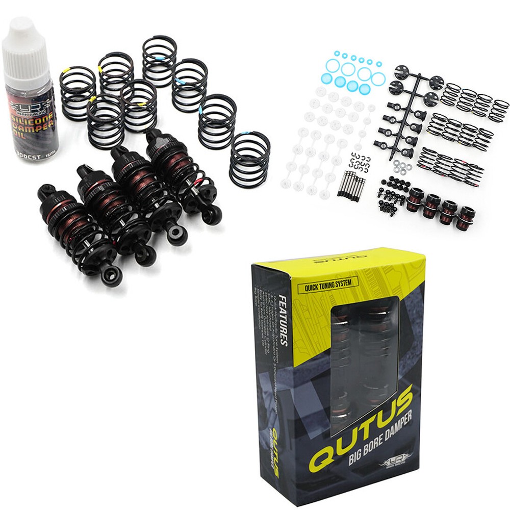 Yeah Racing QUTUS 50mm Damper Shock Set 1/10 Touring M-Chassis Car Black
