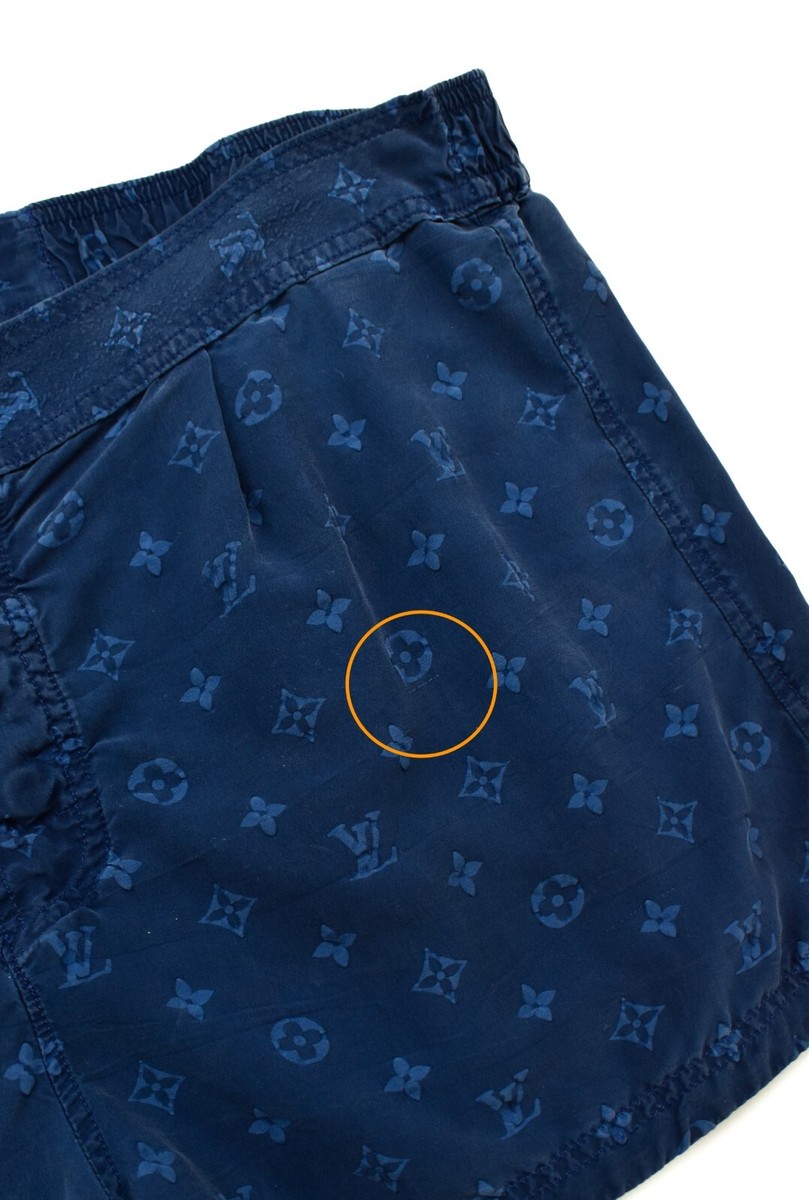 LOUIS VUITTON Vintage Women's 100% Silk Shorts LV Monogram LOUIS VUITTON Vintage Women's 100% Silk Shorts LV Monogram