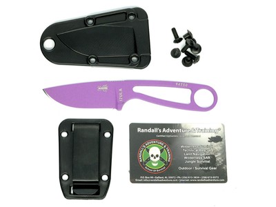 ESEE Izula Fixed Blade IZULA-PURP-BLK Purple Carbon Steel Knife w/ Black Sheath
