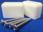 10X Pairs Sliding Door Polyurethane Bumpers,Pella and more, SS Screws WHITE