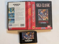 1993 Streets of Rage Sega Classic Genesis Video Game Case Working