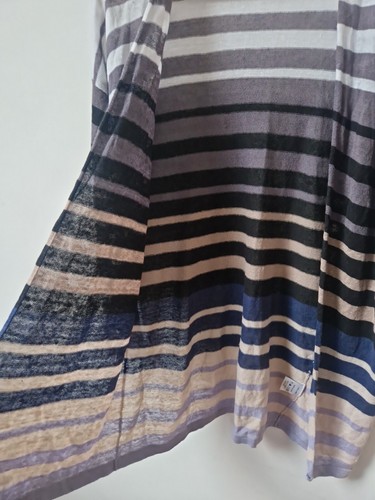 East Linen Striped Open Style Cardigan Top Size M - Picture 4 of 6