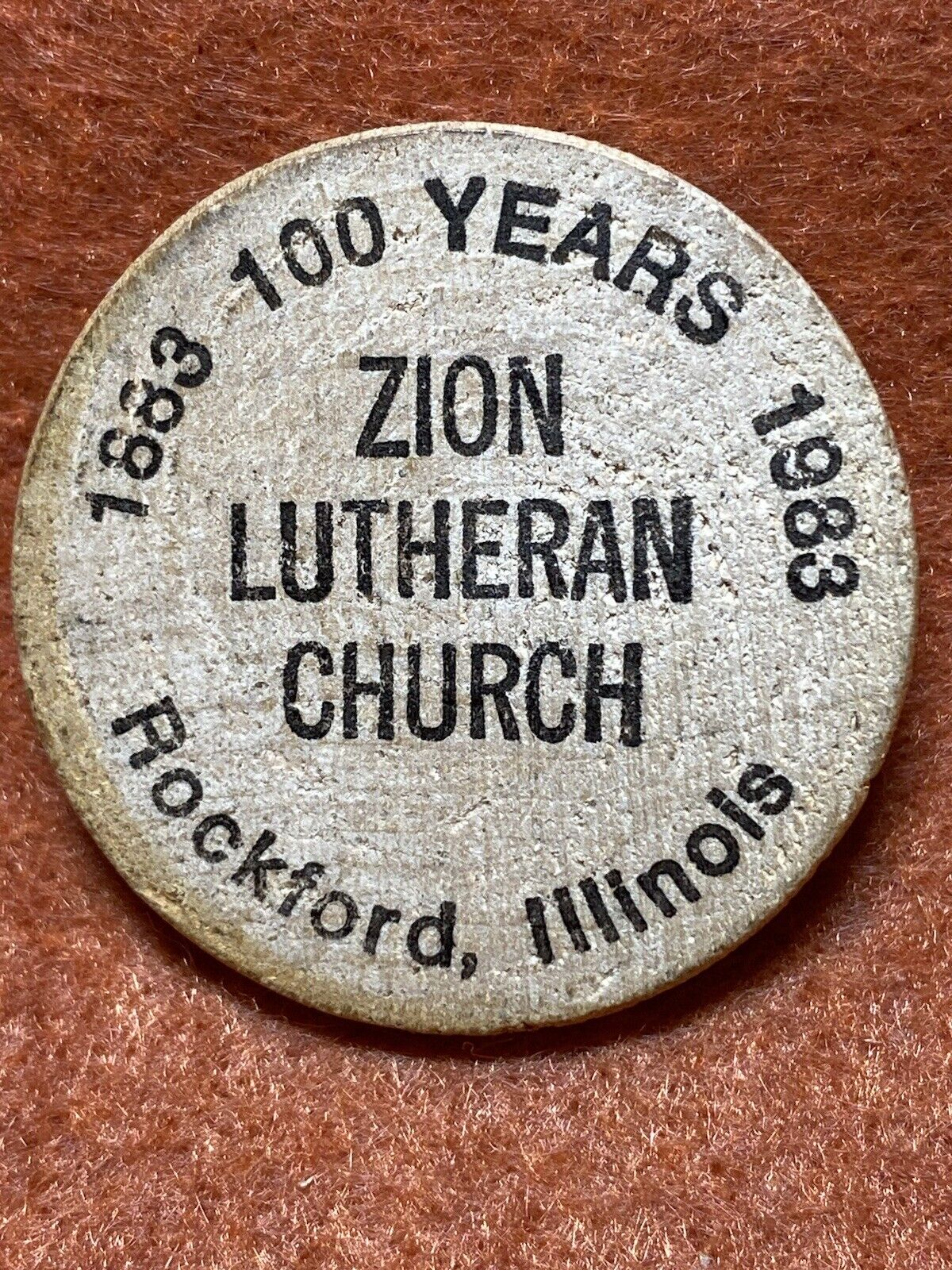 Rockford IL Zion SEAL limited product Lutheran Church 100 Hea Fixed price for sale Years Indian 1883-1983