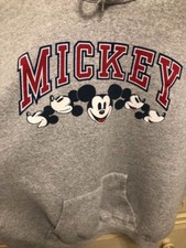 Vintage Walt Disney World Mickey Hoodie, Size 2XL, Grey, Used, Good Condition