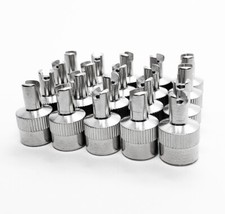 Metal Slotted Tire Valve Caps - Brass Alloy - Sets Of 4 8 12 Or 20 - Universal