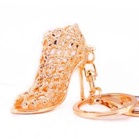 SchlüSselanhäNger Gold Damenschuh AnhäNger SchlüSselring RucksackanhäNger Ring