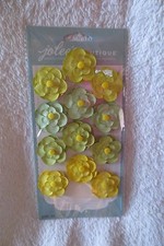 Jolee's Boutique Green Paper Repeats Flower Dimensional Sticker New