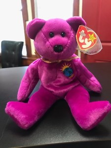 magenta beanie baby