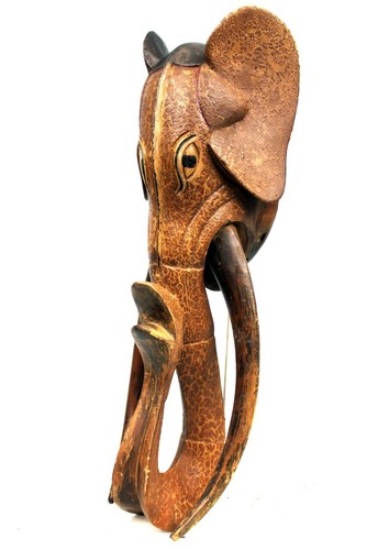 Art Africain Tribal Mask - Spectaculaire Masque Éléphant Gouro Guro - 72 Cms - Photo 4 sur 12