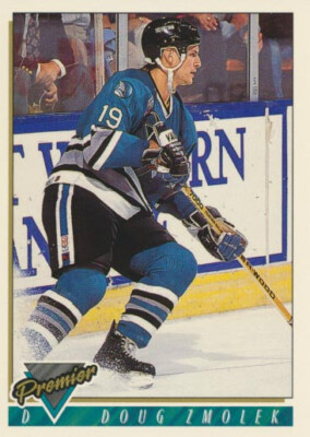 1993-94 Topps Premier #143 DOUG ZMOLEK - San Jose Sharks