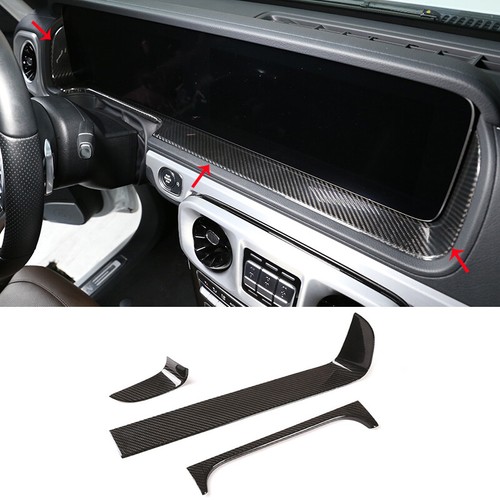Real Carbon Fiber Central Navigation Cover For Mercedes-Benz G-Class 2019-2021 - Picture 1 of 12