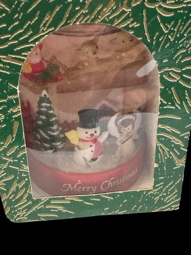 Rare Vintage 1980s B&Q Boxed Christmas Plastic Water Snow Globe Waterball - Picture 3 of 10