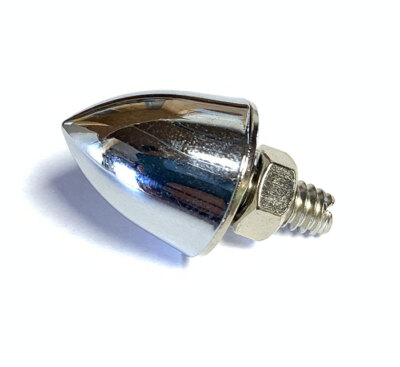 Bullet Kennzeichenschraube Chrom für Motorrad Kennzeichen Schaft M6 Universal für Motorrad Custom
