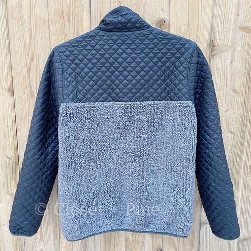 Patagonia Mixed Media Snap-T Pullover gesteppt Gr. Small schwarz grau Damen - Bild 5 von 15