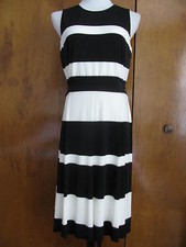 Lauren Ralph Lauren women's black ivory lined dress New