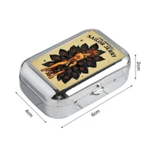 Sailor Jerry peacock Ashtray Handmade flash art Cigarette Metal Holder Box Case