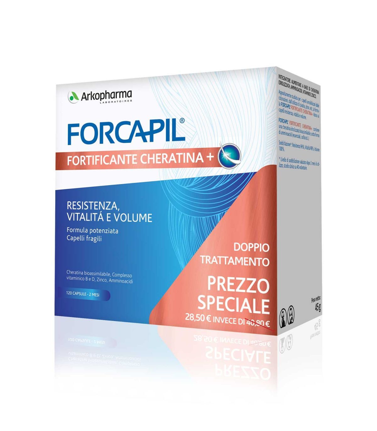 Forcapil Fortificante Cheratina+ Arcopharma 60 Capsule Promo