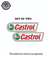 CASTROL RACING MOTOR OIL VINYL DECAL STICKER CAR BUMPER 4MIL BUBBLE FREE US MADE