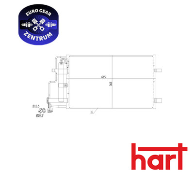 Air Conditioning Condenser Hard 619 538 for Mazda