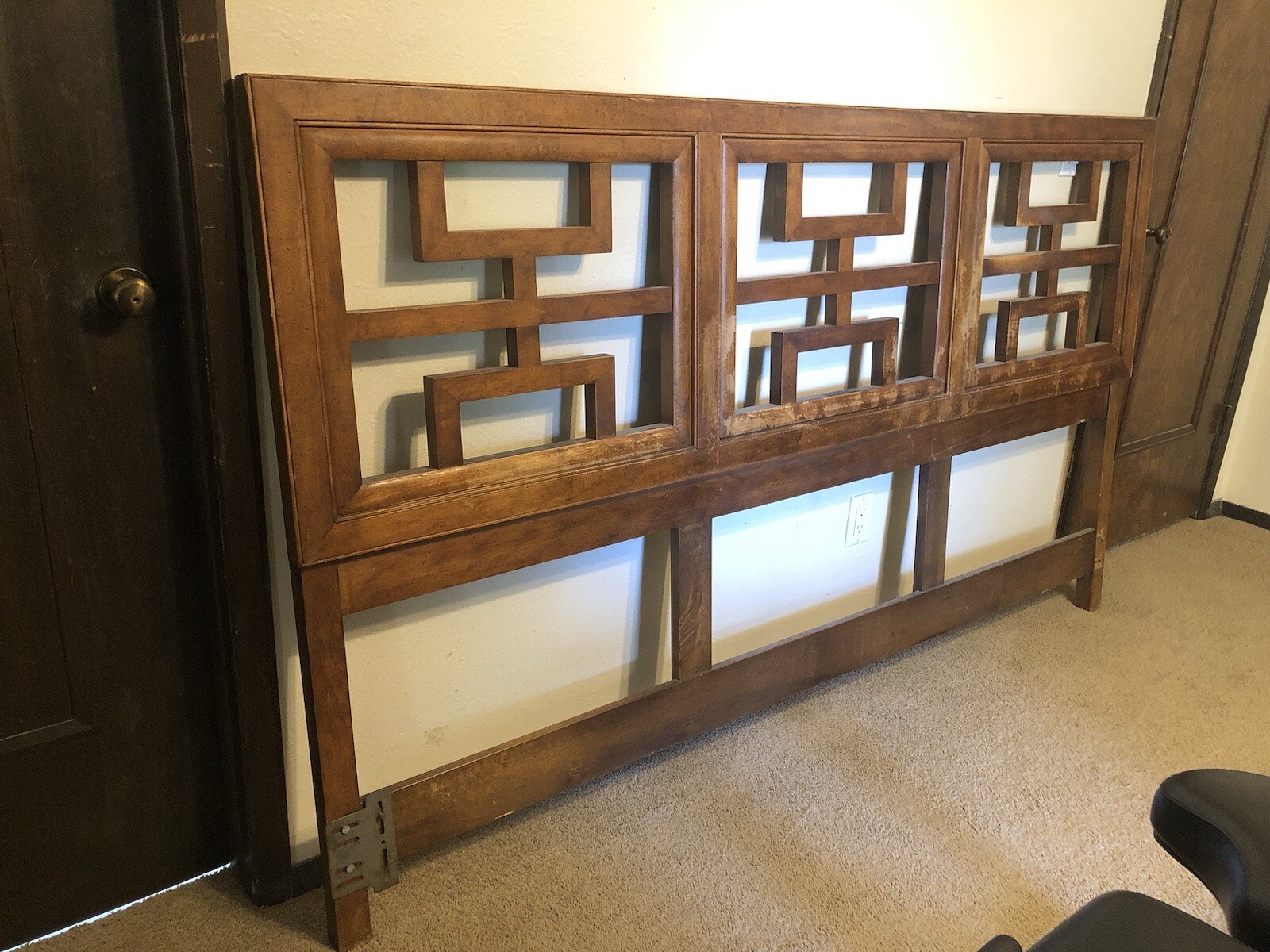 MCM - Mid "Century Furniture Chin Hua" Asian Chinoiserie King Headboard Modern - Picture 4 of 7