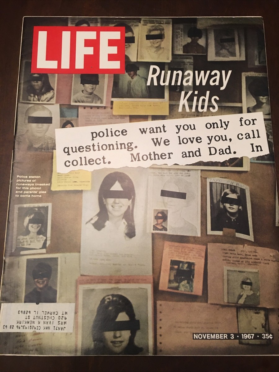LIFE MAGAZINE NOVEMBER 3 1967 RUNAWAY KIDS | eBay