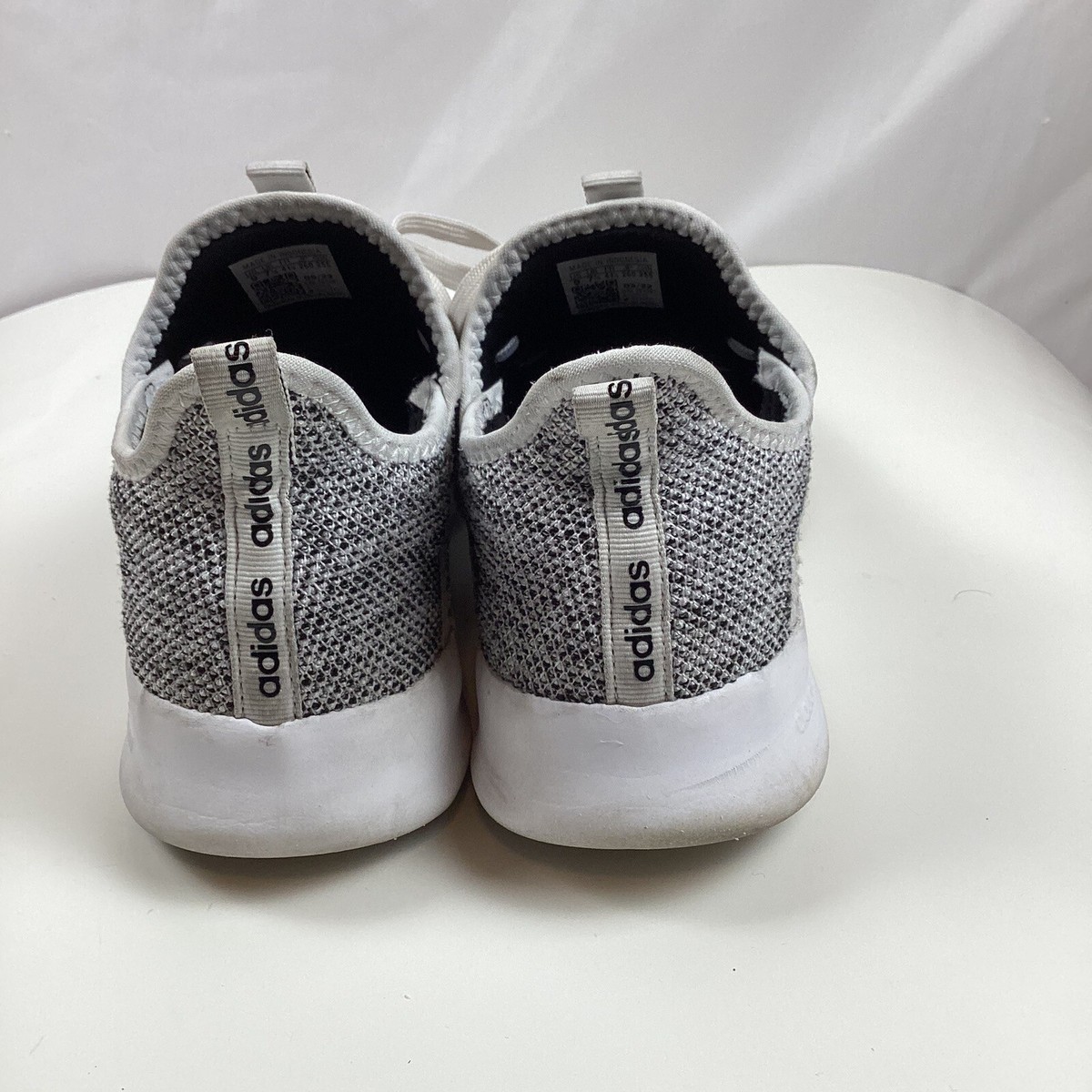 Adidas Cloudfoam Womens Gray Shoes Slip On Lace Up Size