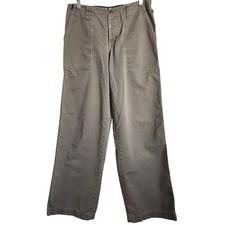Vintage Ralph Lauren Green Khaki Wide Leg Cargi Pants Sz 4 Y2K