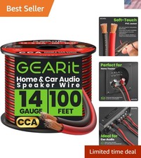 High-Quality 14 Gauge Speaker Wire, 100ft - Flexible CCA Cable for Perfect Sound