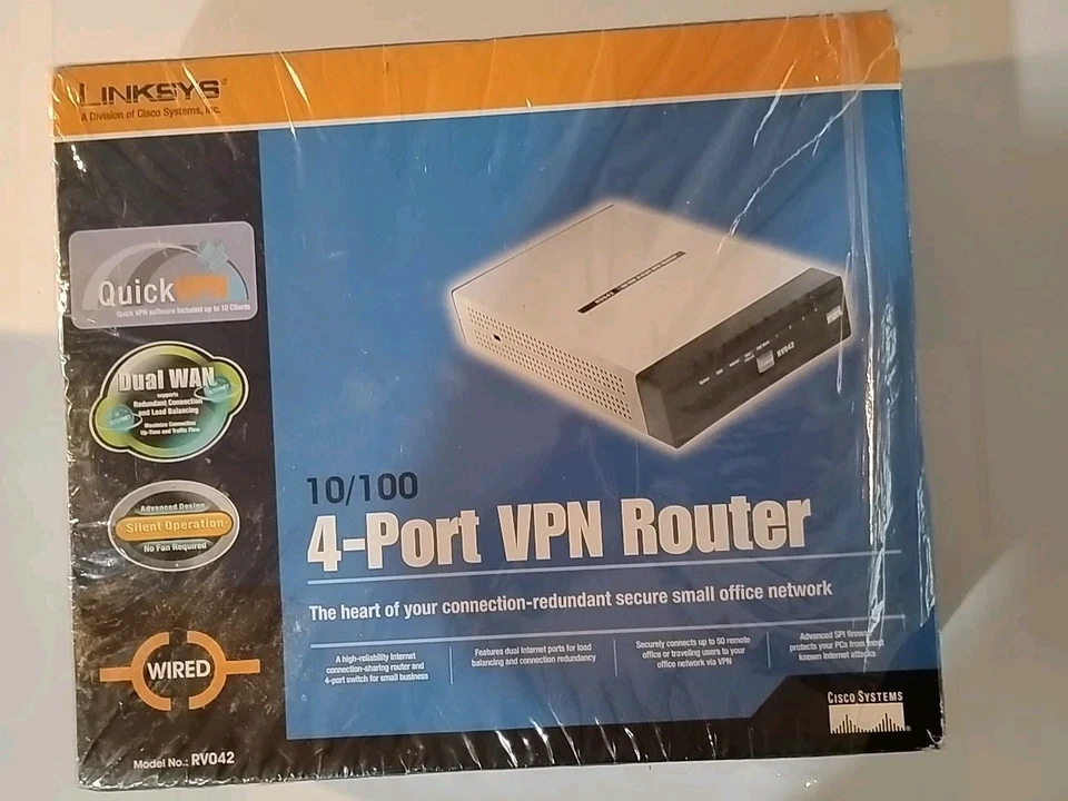 Cisco RV042 4-Port VPN Router – Open Box, Good Condition, Small Business Gear - Image 3 of 4