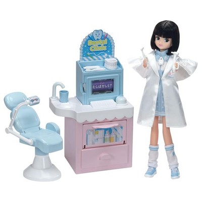 Takara Tomy Licca-chan Oshitomo Friends Dentist Anochan Doll Set Japan Ships
