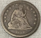 1840 Seated Liberty Quarter - Nice VF